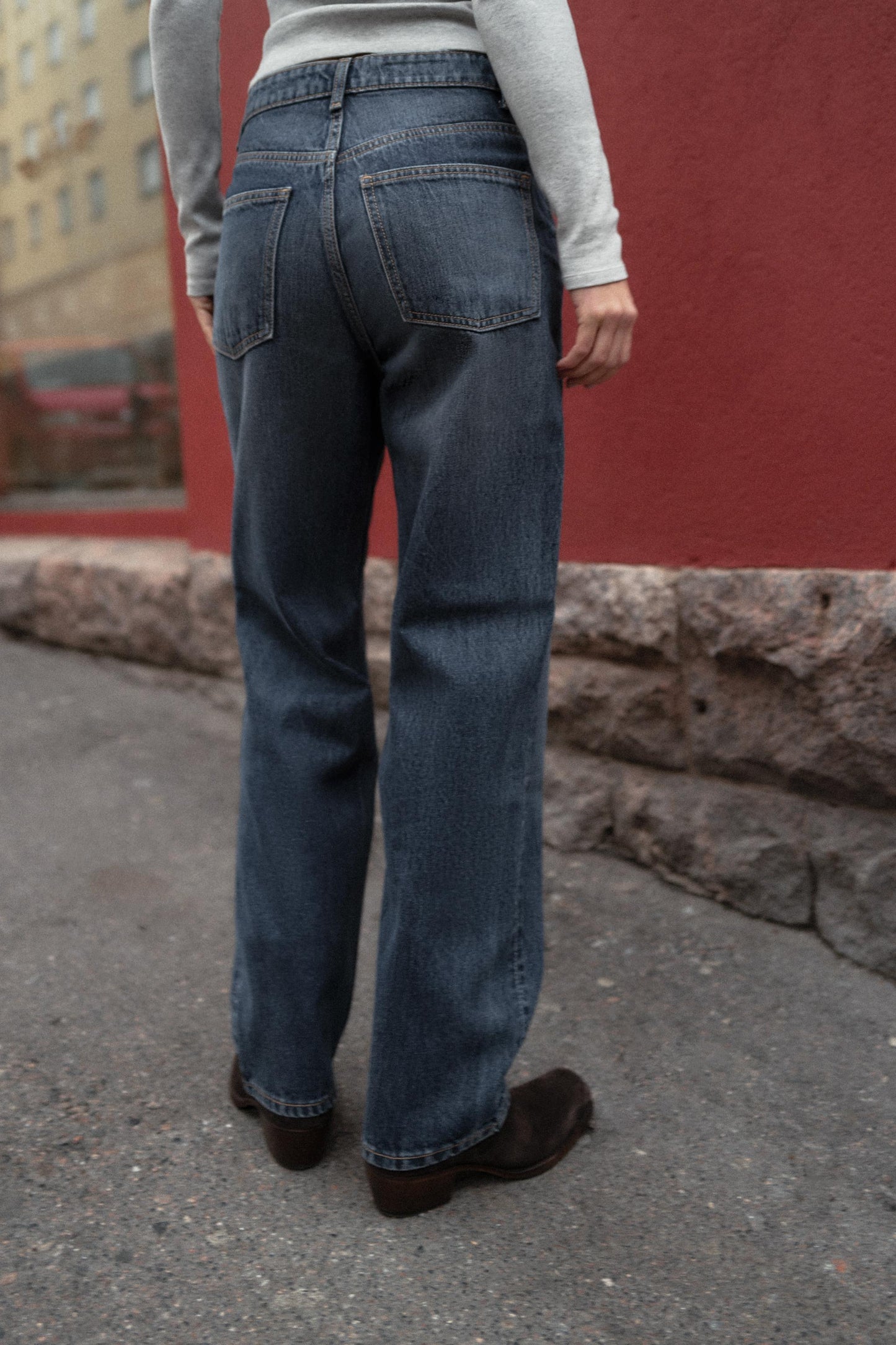 MOM High Waist Dark Blue