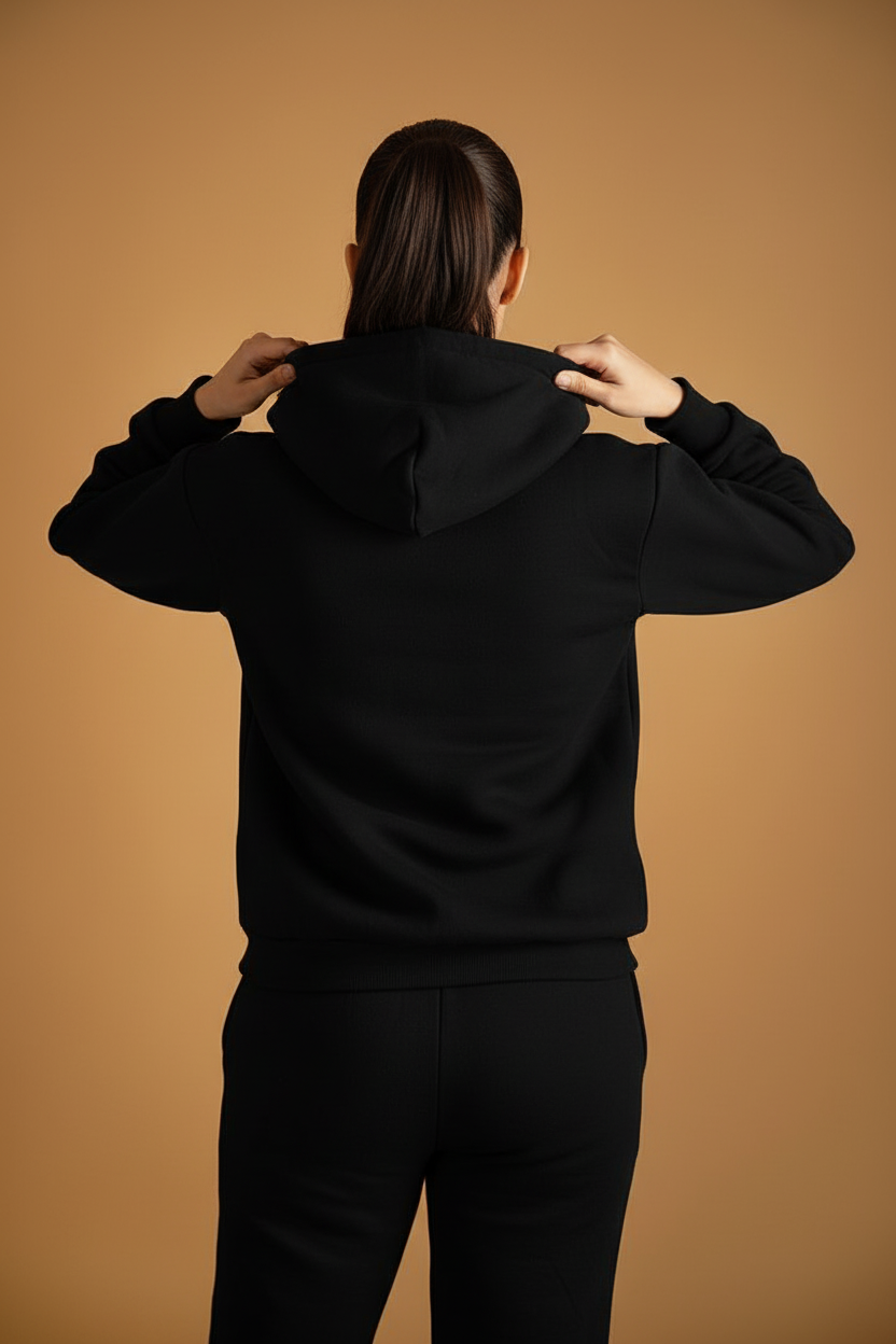 Black Tracksuit with warm hoodie and pant