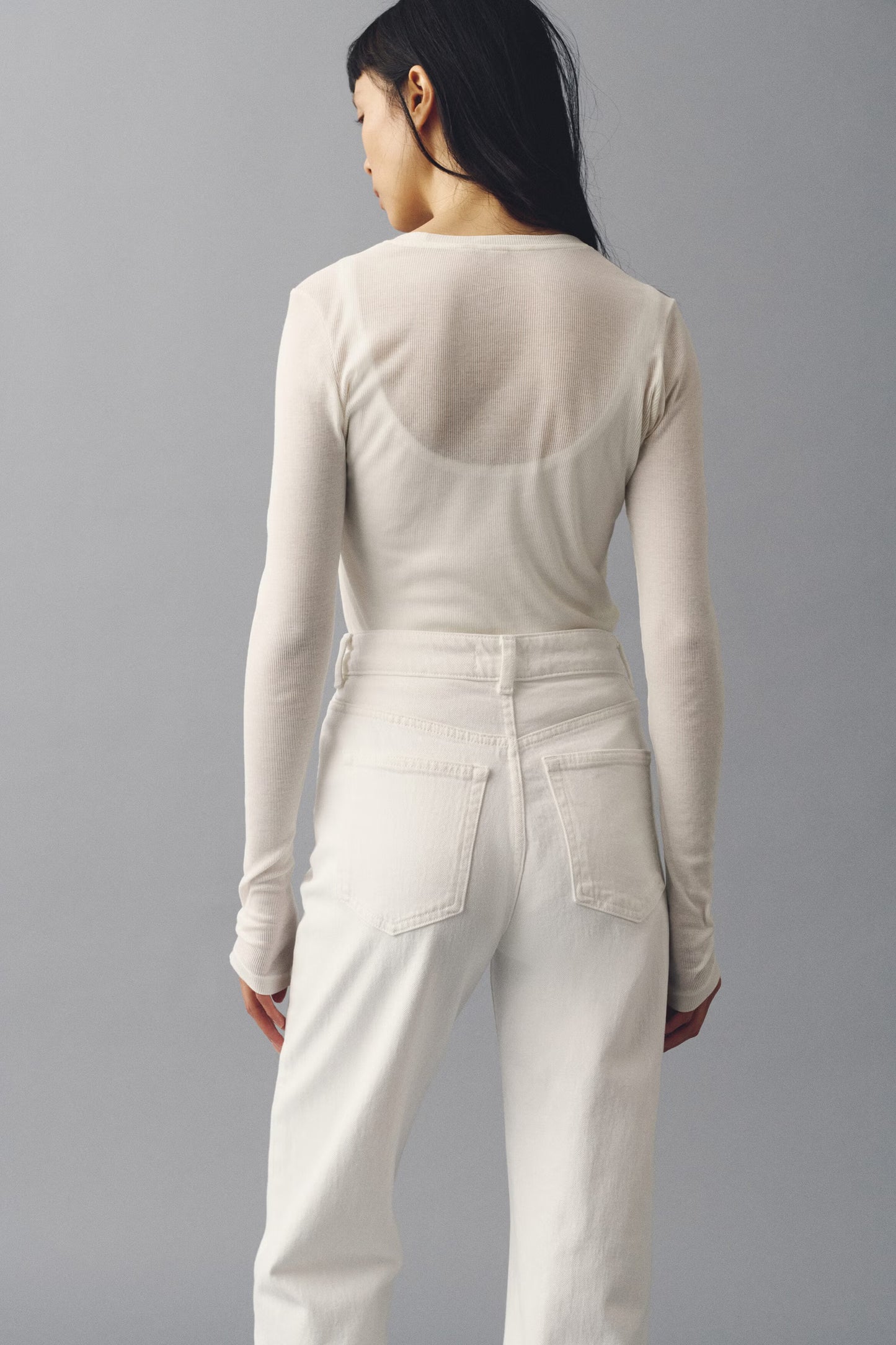 White High Waist  Wide Leg