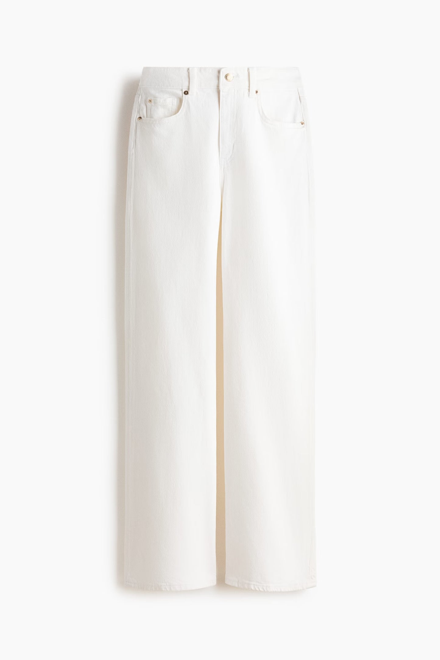 White High Waist  Wide Leg