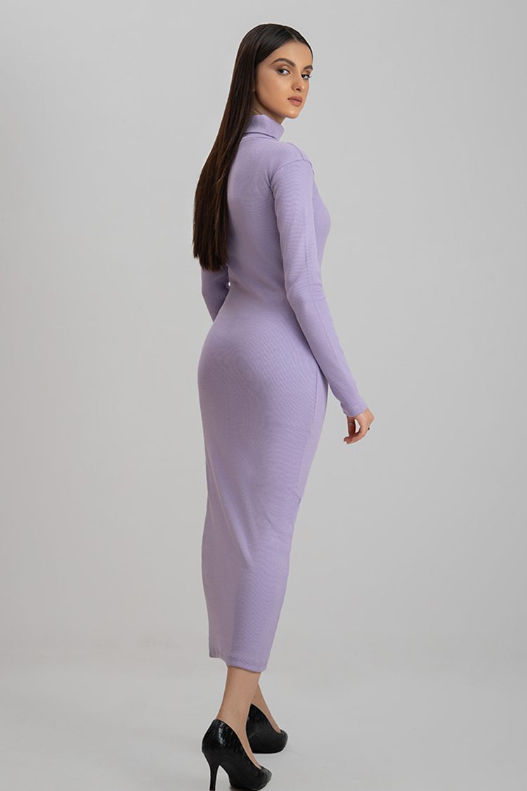 Lavender highneck Bodycon dress Decuir Lavender highneck Bodycon dress Decuir