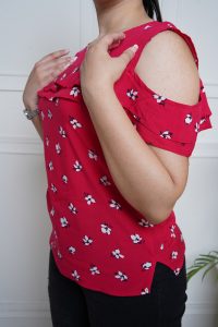 Red Off-shoulder top