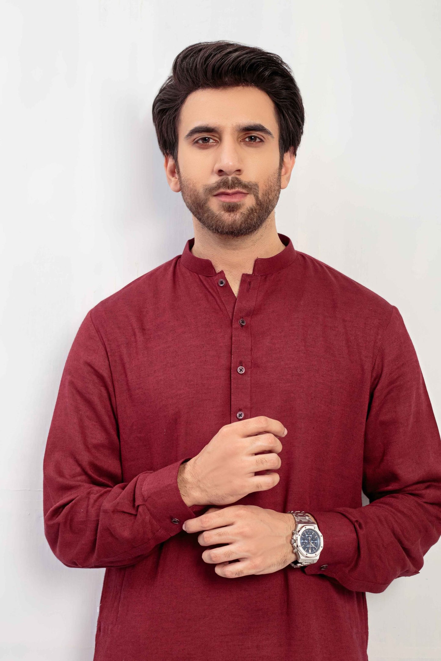 Blood Maroon Men's kurta Pajama Set
