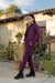 Purple tracksuit with Coat and sweatpants