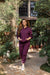 tracksuit Crop Style Purple with warm hoodie and pants