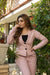 Tea pink Tracksuit with Coat and sweatpants