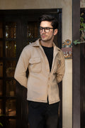 Men's fleece skin shacket.