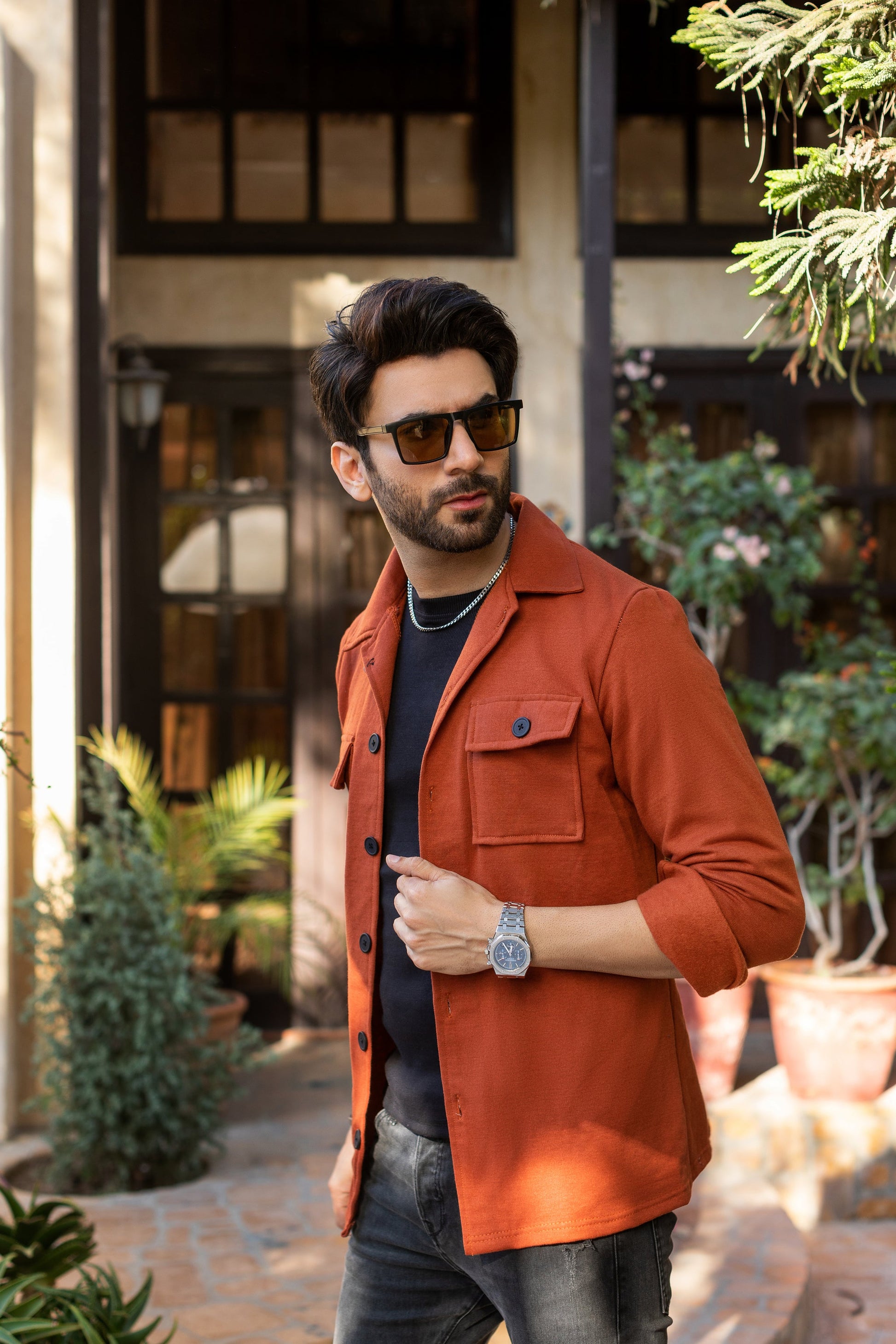 Rust Men's Shacket Winter warm – Decuir