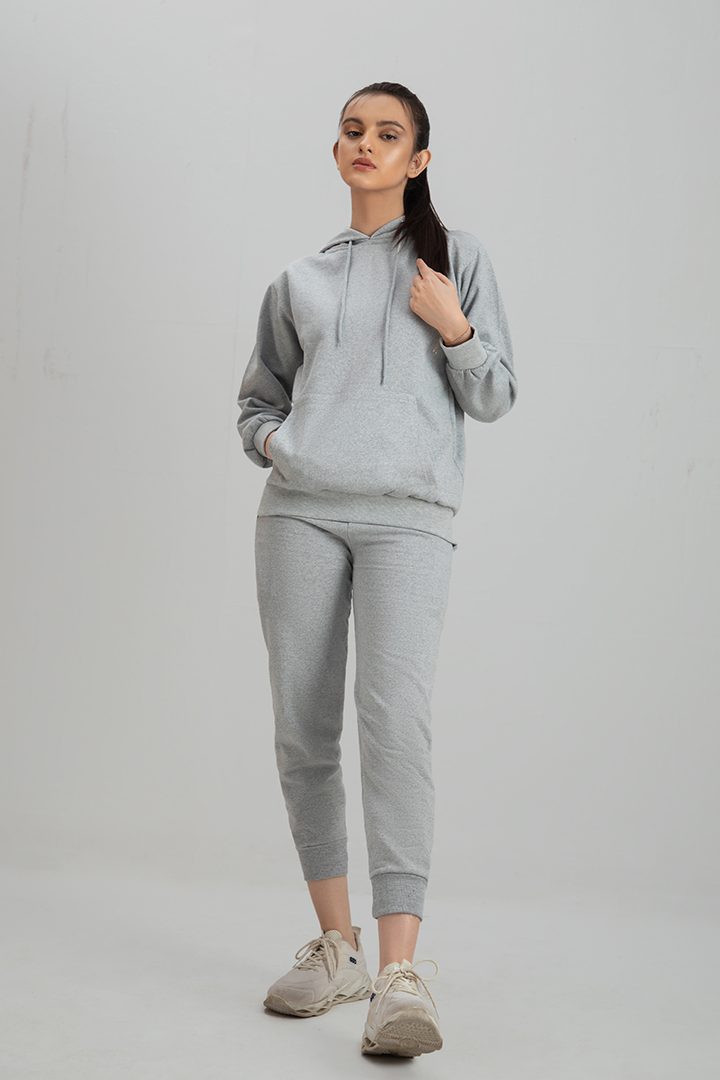 Polyester girls grey tracksuit with hooded at Rs 525/piece in New