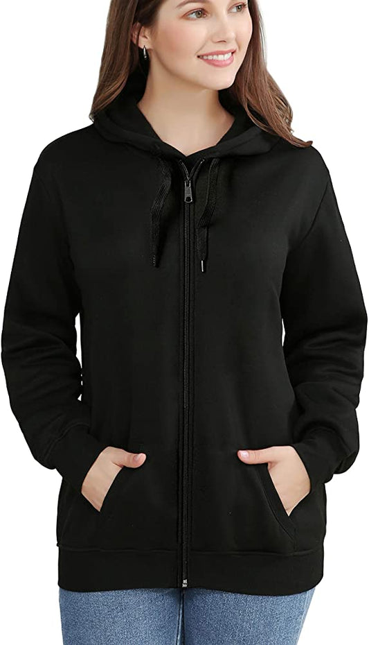 black zipper Hoodie