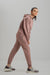 Tracksuit Crop Style Tea Pink With Warm Hoodie And Pants