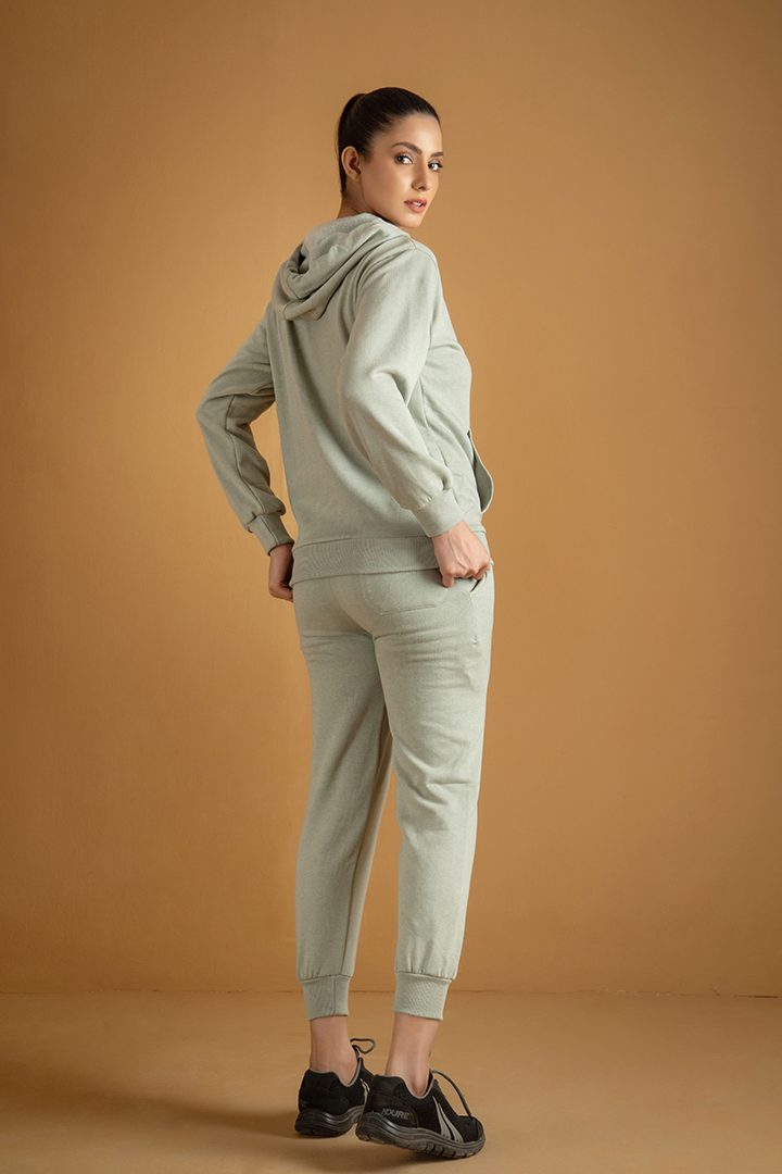 Tracksuit mint green with warm hoodie and pants