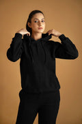 Women's black tracksuit.